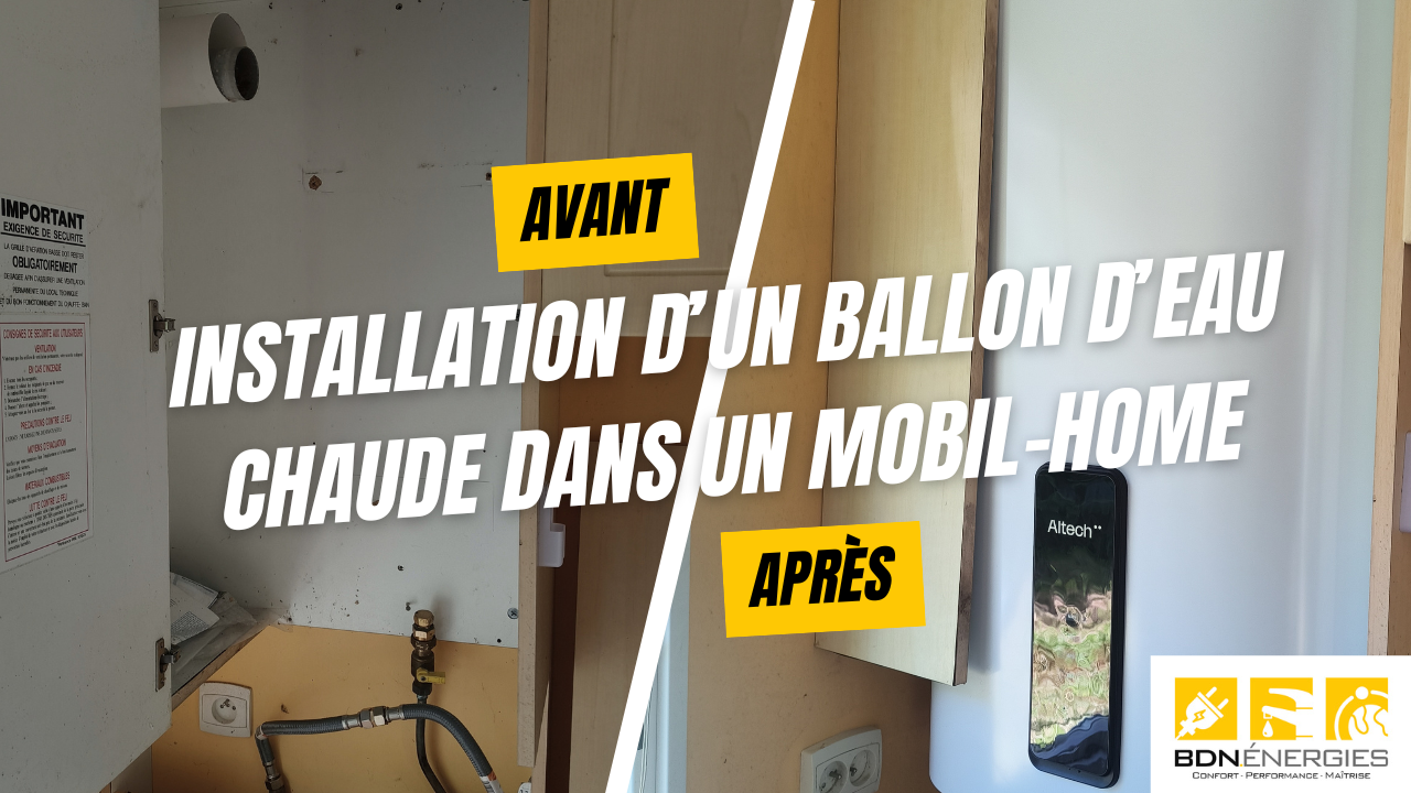 Installation d'un chauffe-eau électrique dans un mobile-home à Tréogat